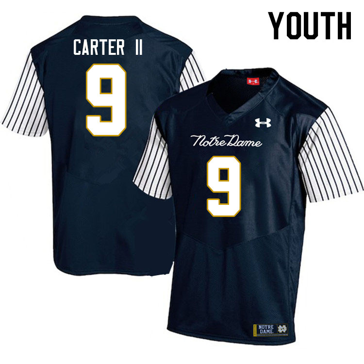 Youth #9 Antonio Carter II Notre Dame Fighting Irish College Football Jerseys Stitched Sale-Alternat